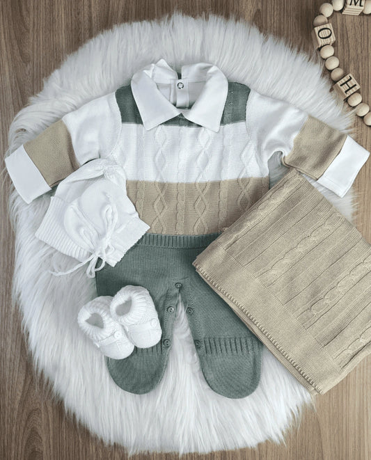Saída de Maternidade Verde Sage