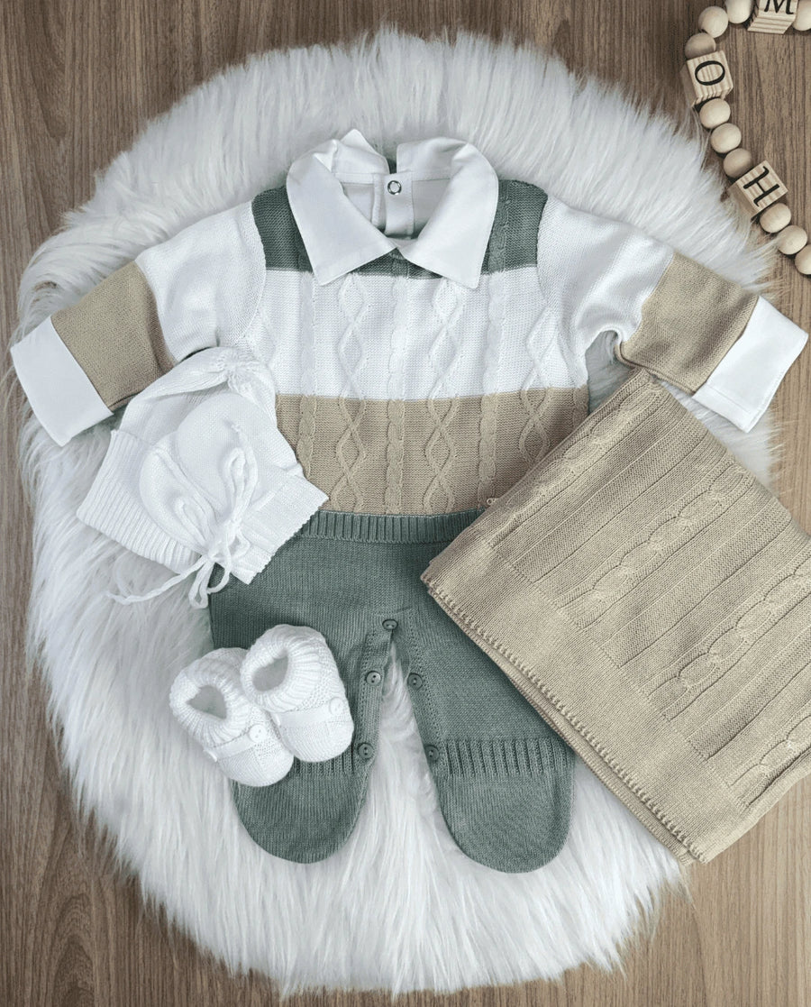 Saída de Maternidade Verde Sage
