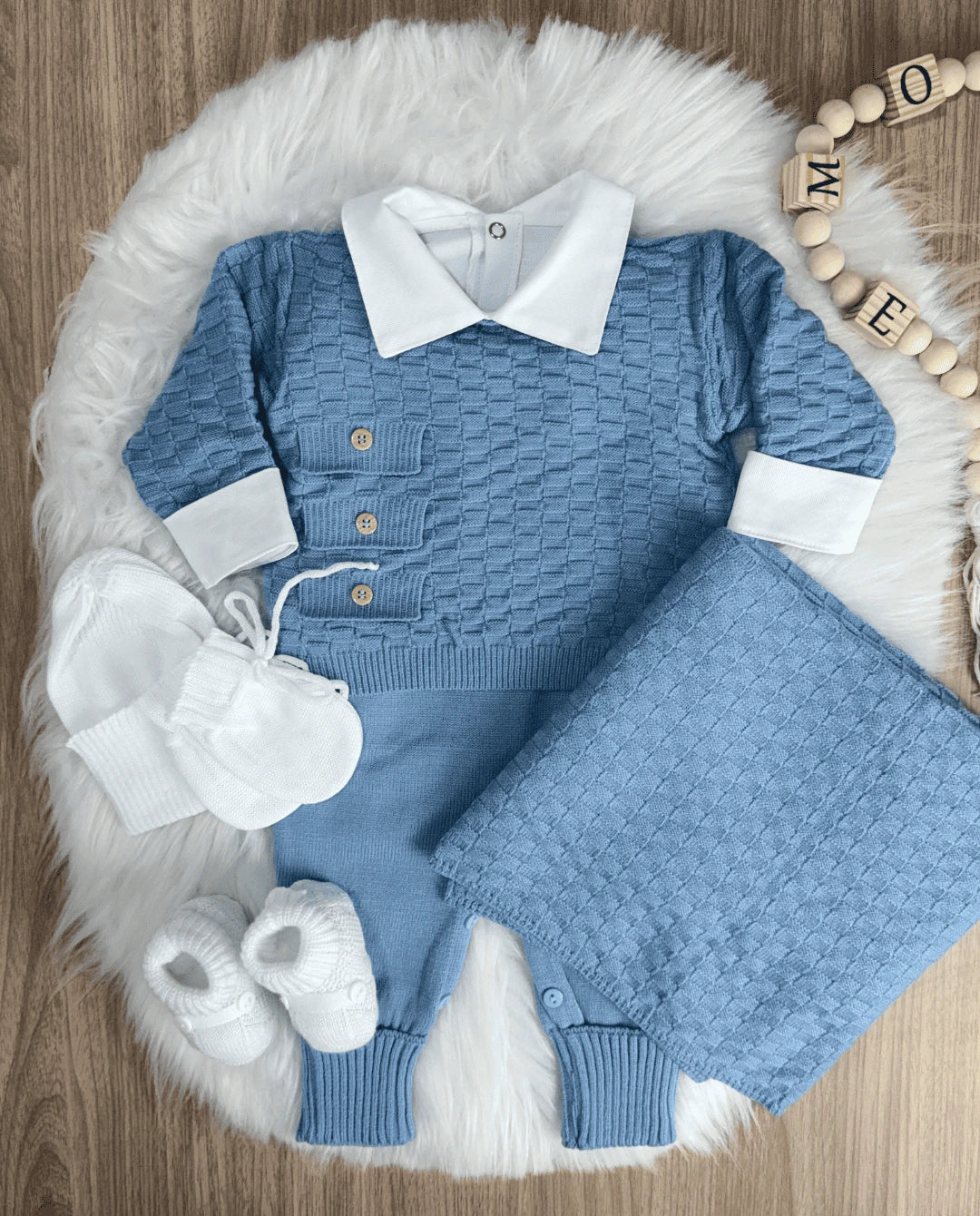 Conjunto Completo Saída de Maternidade Pietro